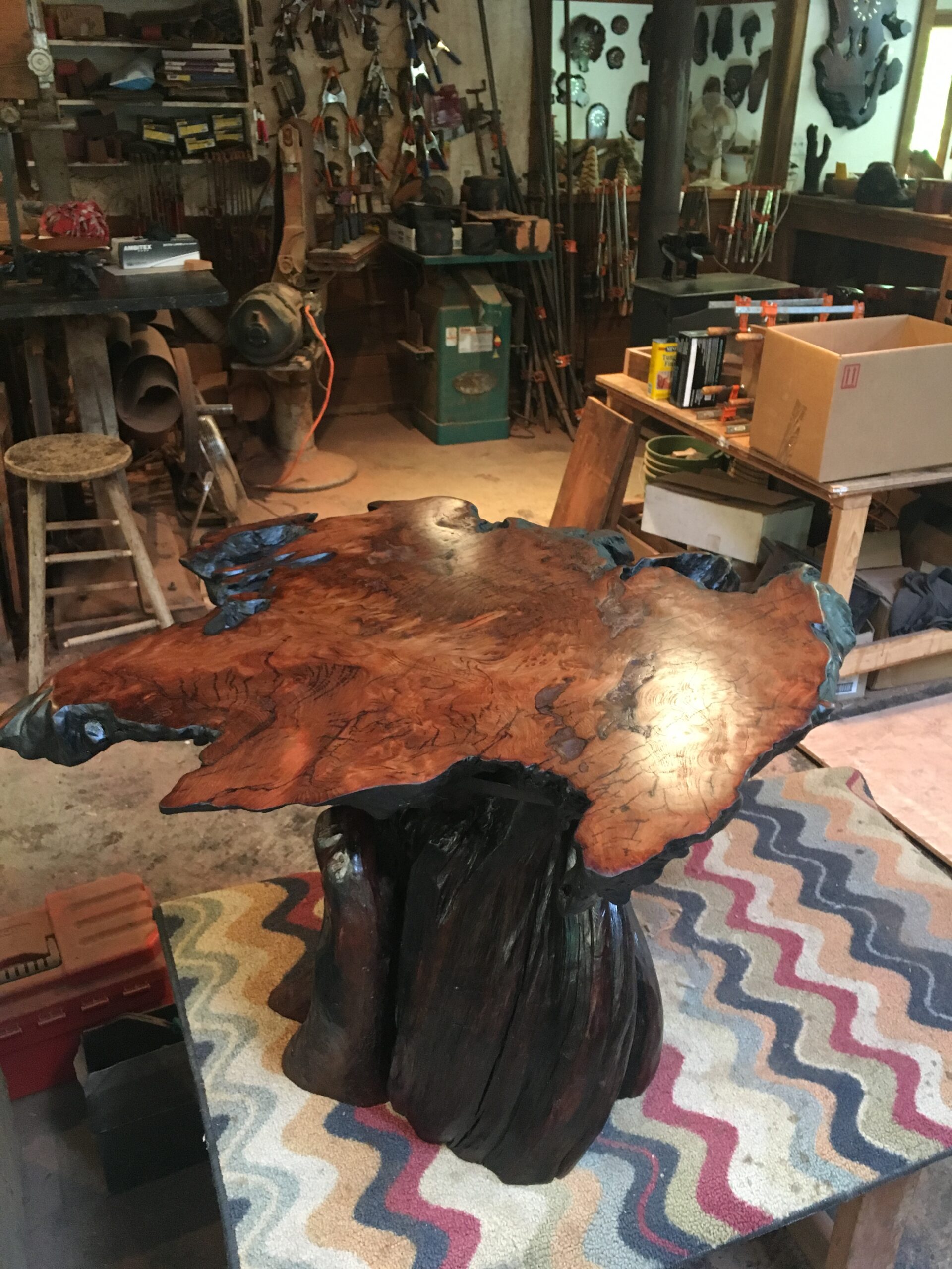 Redwood burl table